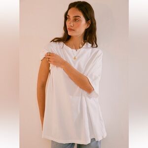 Free people Classic White Women's Top Devon t shirt